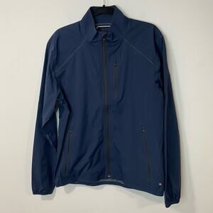 Aether Women's Windbreaker Shell Jacket Vented Full Zip Navy Blue Size 2